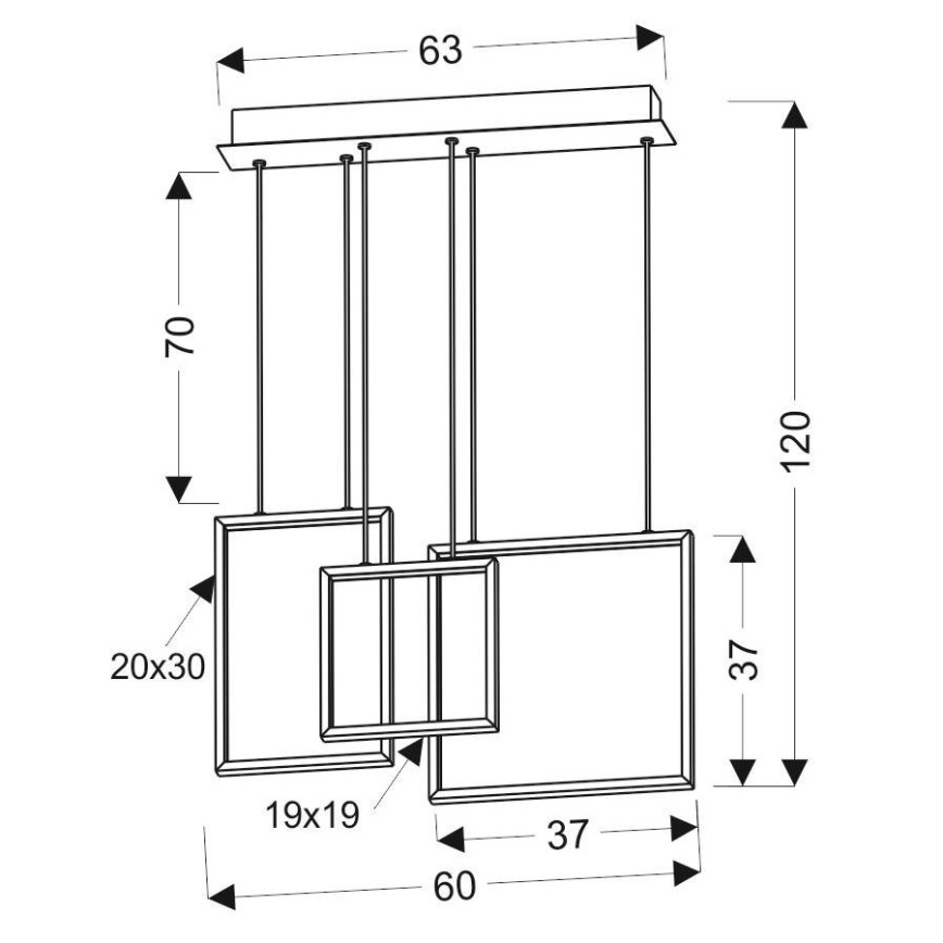 LED Hanglamp aan een koord KEOS LED/36W/230V