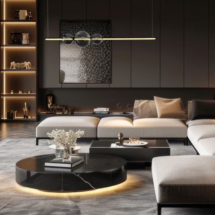 LED Hanglamp aan een koord KUGEL LED/30W/230V zwart