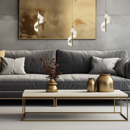 LED Hanglamp aan een koord LARGO LED/10W/230V goud