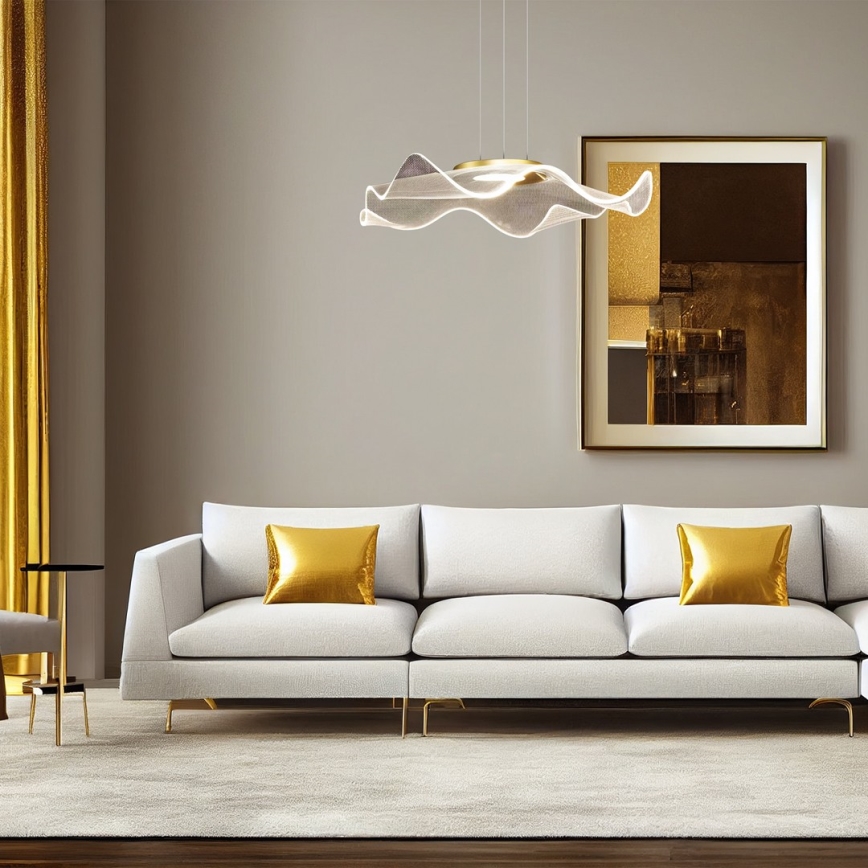 LED Hanglamp aan een koord LARGO LED/16W/230V goud
