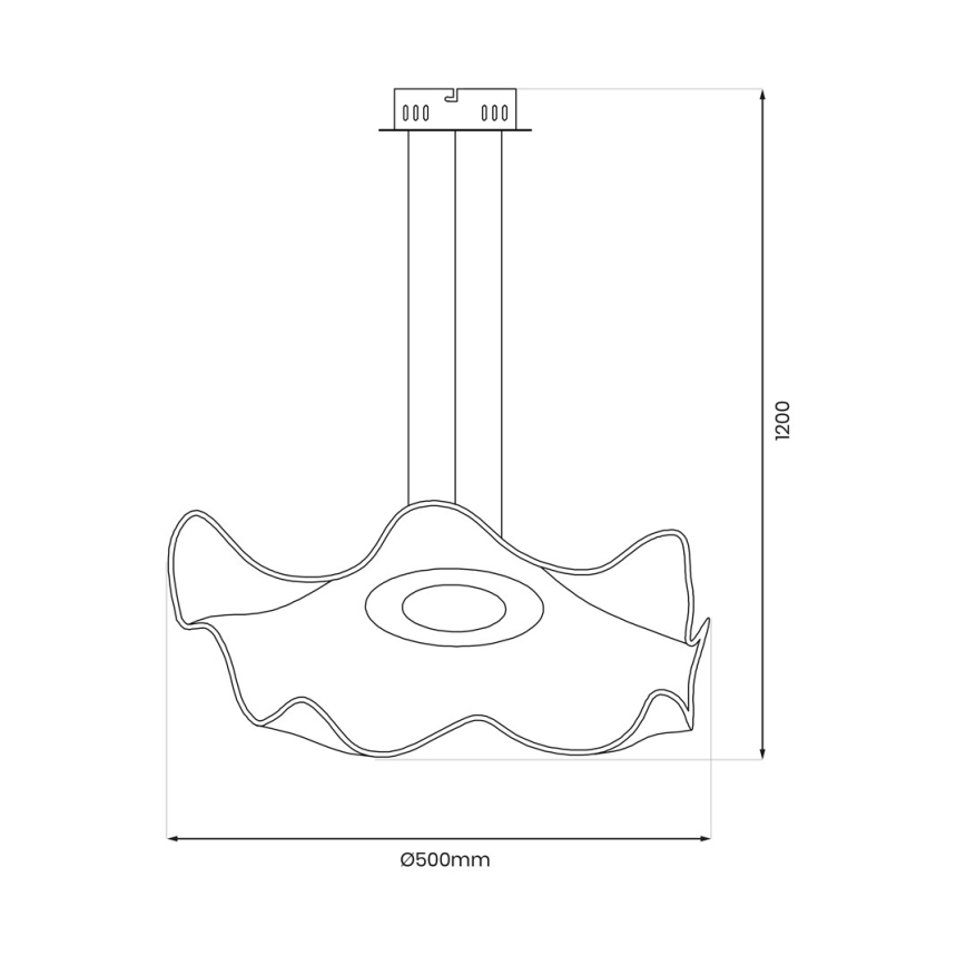 LED Hanglamp aan een koord LARGO LED/16W/230V goud