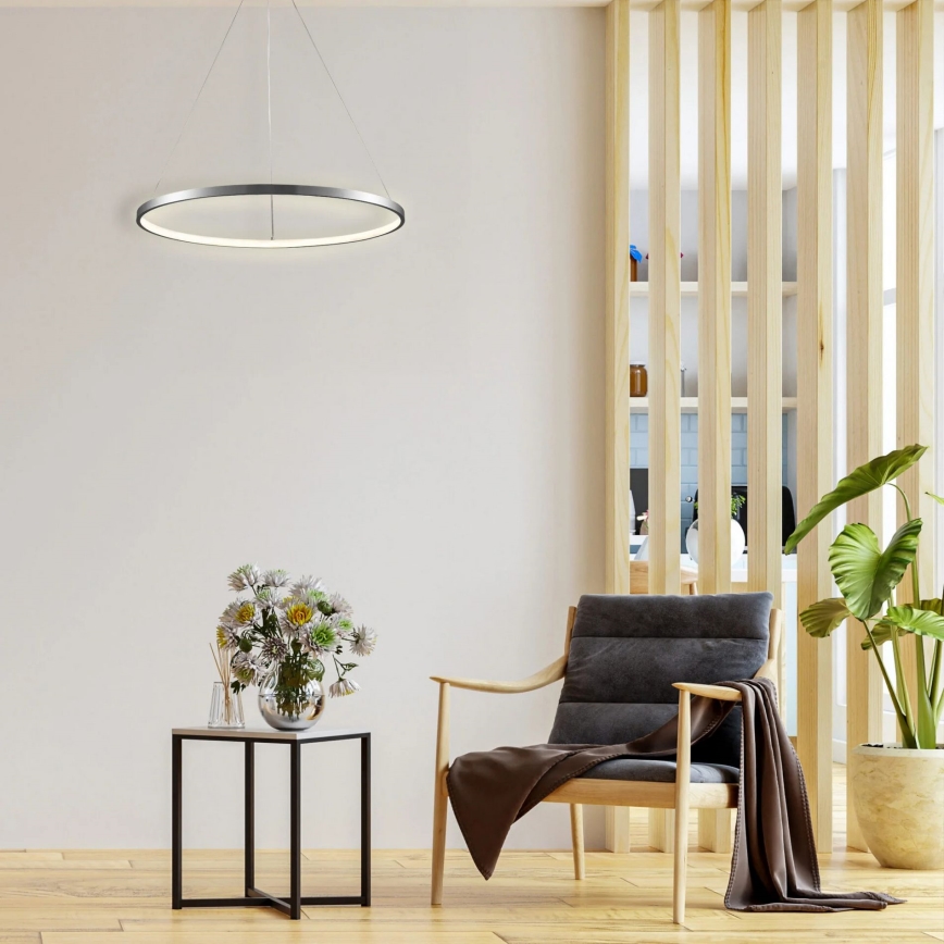 LED Hanglamp aan een koord LEA LED/20W/230V 4000K diameter 50 cm mat chroom