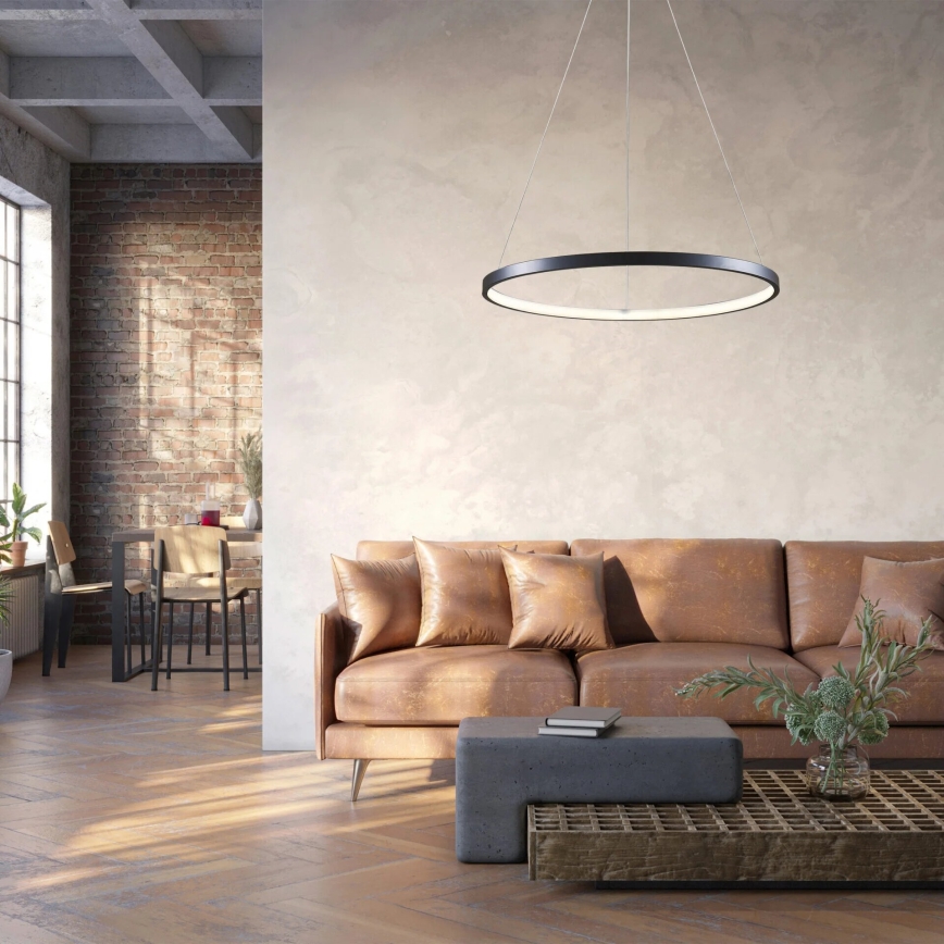 LED Hanglamp aan een koord LEA LED/20W/230V 4000K diameter 50 cm zwart