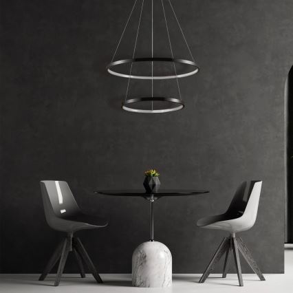 LED Hanglamp aan een koord LEA LED/35W/230V 4000K diameter 60 cm zwart