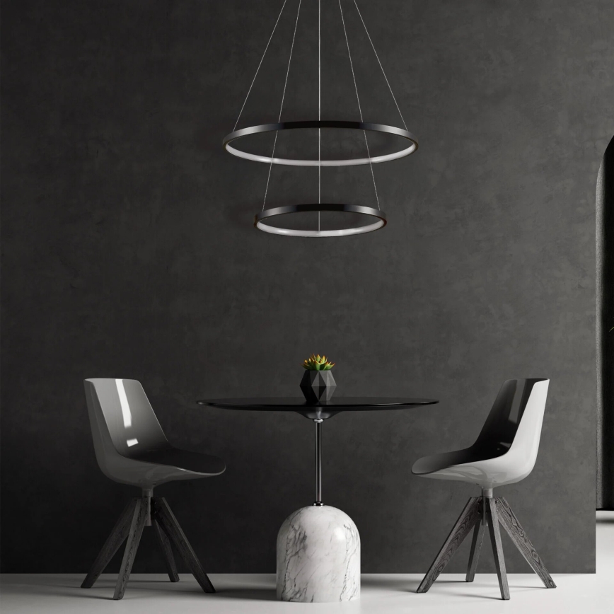 LED Hanglamp aan een koord LEA LED/35W/230V 4000K diameter 60 cm zwart