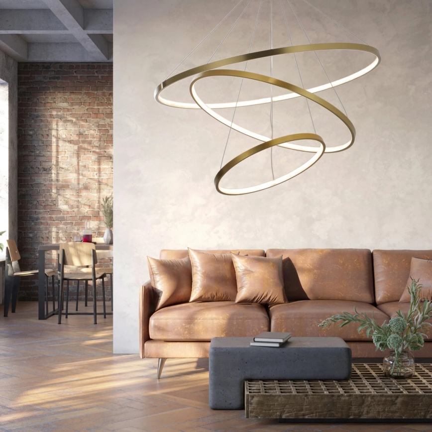 LED Hanglamp aan een koord LEA LED/60W/230V 4000K diameter 80 cm goud