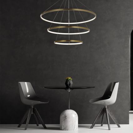 LED Hanglamp aan een koord LEA LED/60W/230V 4000K diameter 80 cm goud