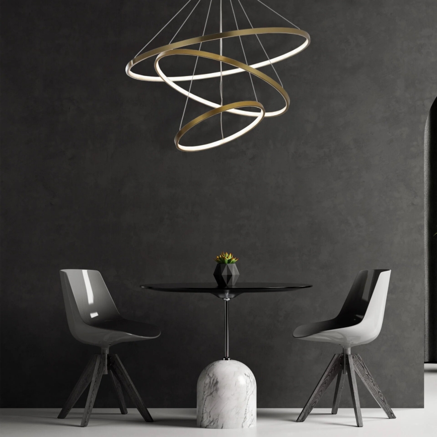 LED Hanglamp aan een koord LEA LED/60W/230V 4000K diameter 80 cm goud