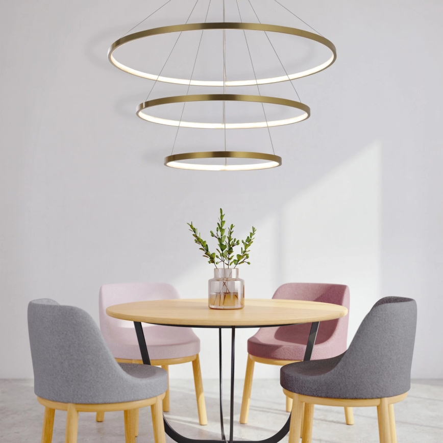 LED Hanglamp aan een koord LEA LED/60W/230V 4000K diameter 80 cm goud