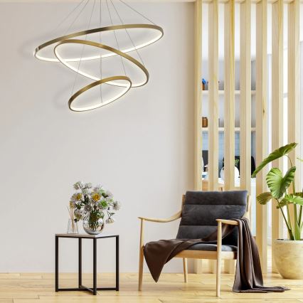 LED Hanglamp aan een koord LEA LED/60W/230V 4000K diameter 80 cm goud