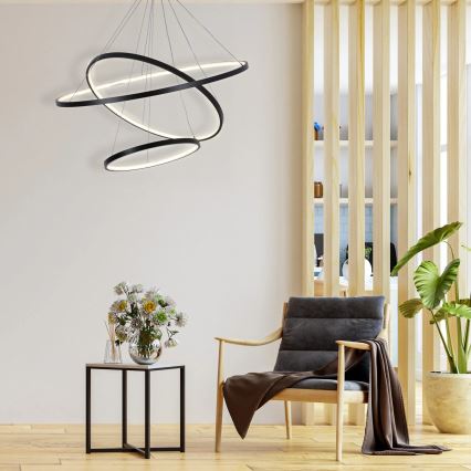 LED Hanglamp aan een koord LEA LED/60W/230V 4000K diameter 80 cm zwart