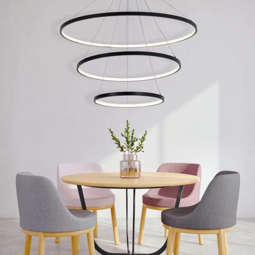 LED Hanglamp aan een koord LEA LED/60W/230V 4000K diameter 80 cm zwart