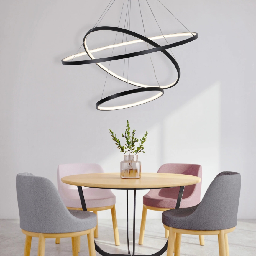 LED Hanglamp aan een koord LEA LED/60W/230V 4000K diameter 80 cm zwart