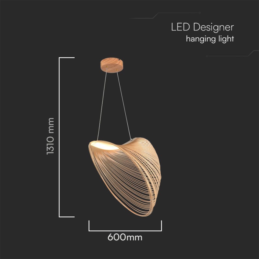 LED Hanglamp aan een koord LED/10W/230V 3000K beige