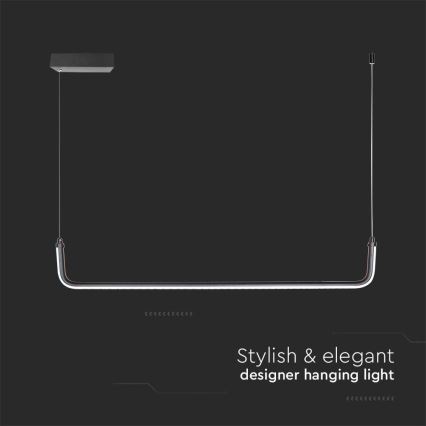 LED Hanglamp aan een koord LED/12W/230V 4000K 90 cm zwart