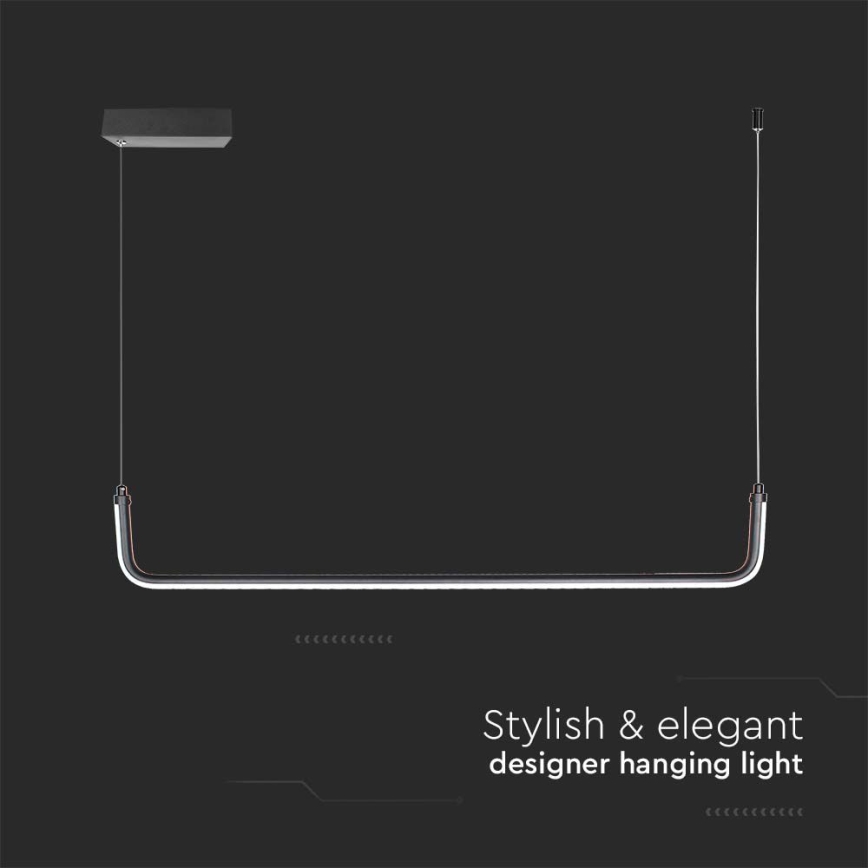 LED Hanglamp aan een koord LED/12W/230V 4000K 90 cm zwart