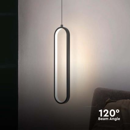 LED Hanglamp aan een koord LED/13W/230V 3000K zwart