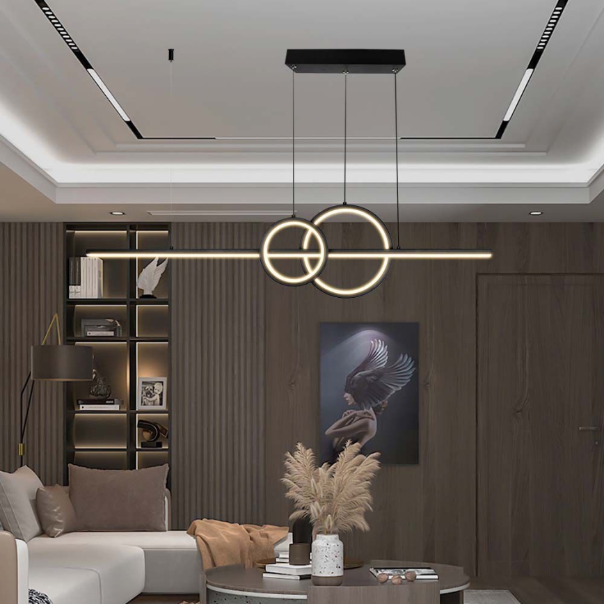LED Hanglamp aan een koord LED/15W/230V 4000K 80 cm zwart