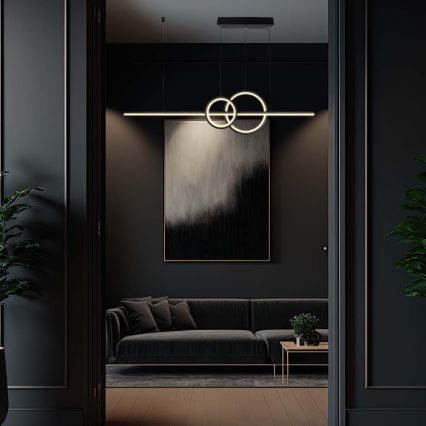 LED Hanglamp aan een koord LED/15W/230V 4000K 80 cm zwart