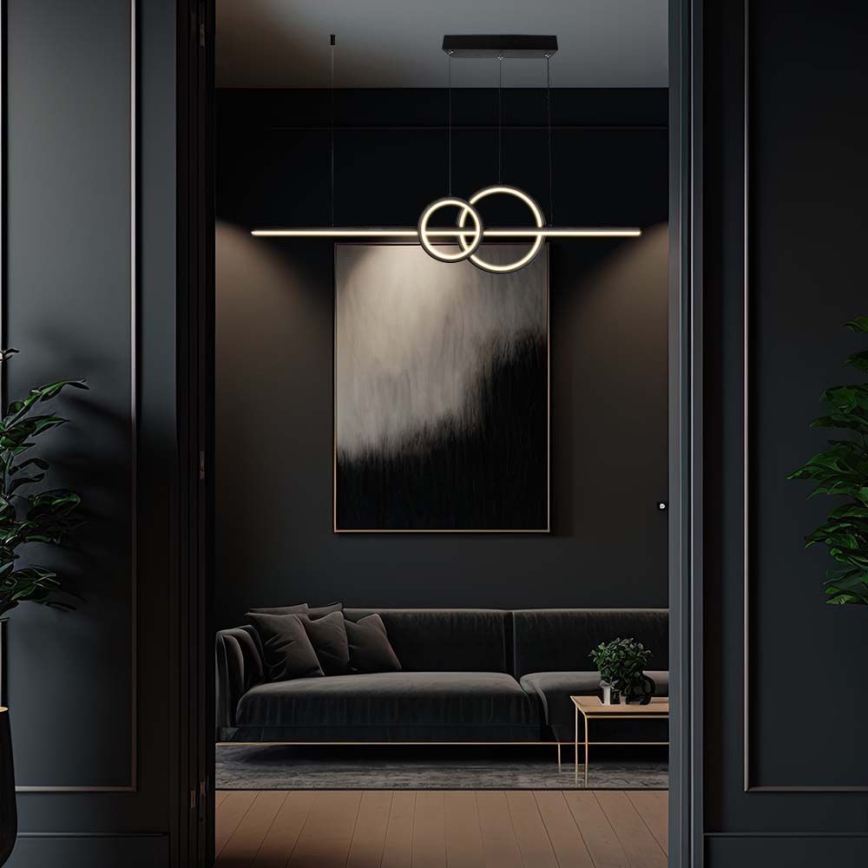 LED Hanglamp aan een koord LED/15W/230V 4000K 80 cm zwart