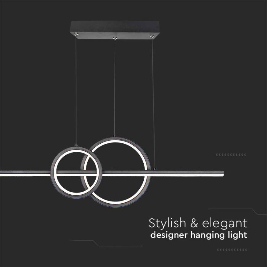 LED Hanglamp aan een koord LED/15W/230V 4000K 80 cm zwart