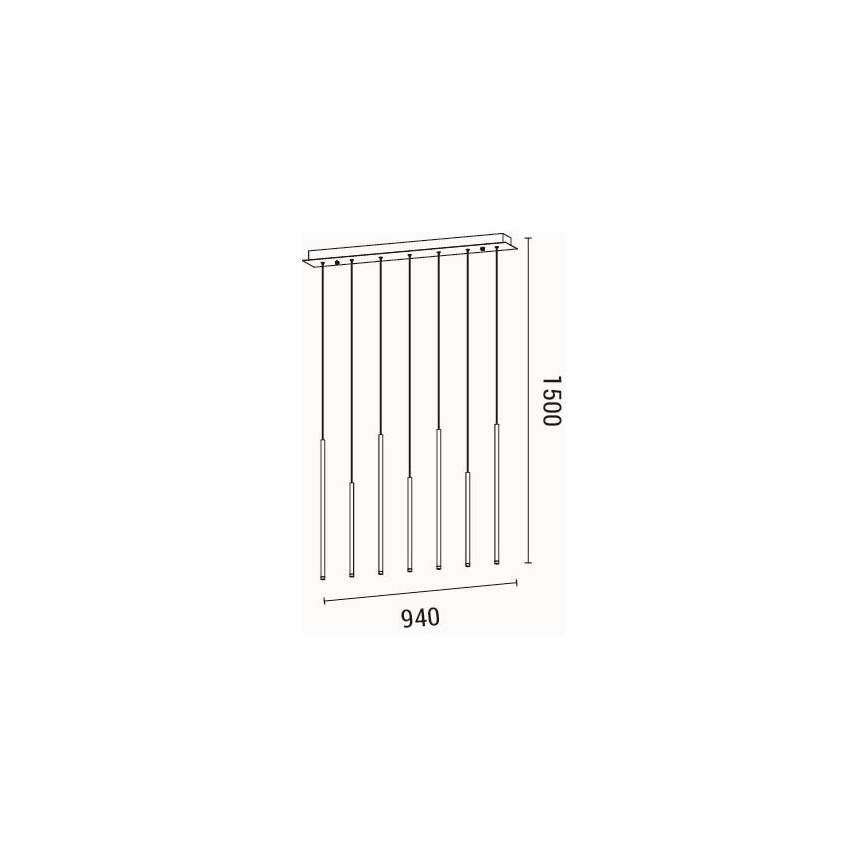 LED Hanglamp aan een koord LED/16W/230V 3000K