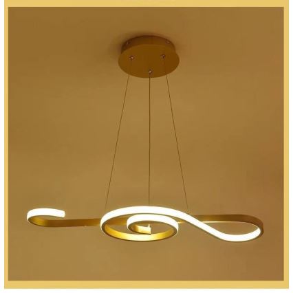 LED Hanglamp aan een koord LED/18W/230V 3000K goud