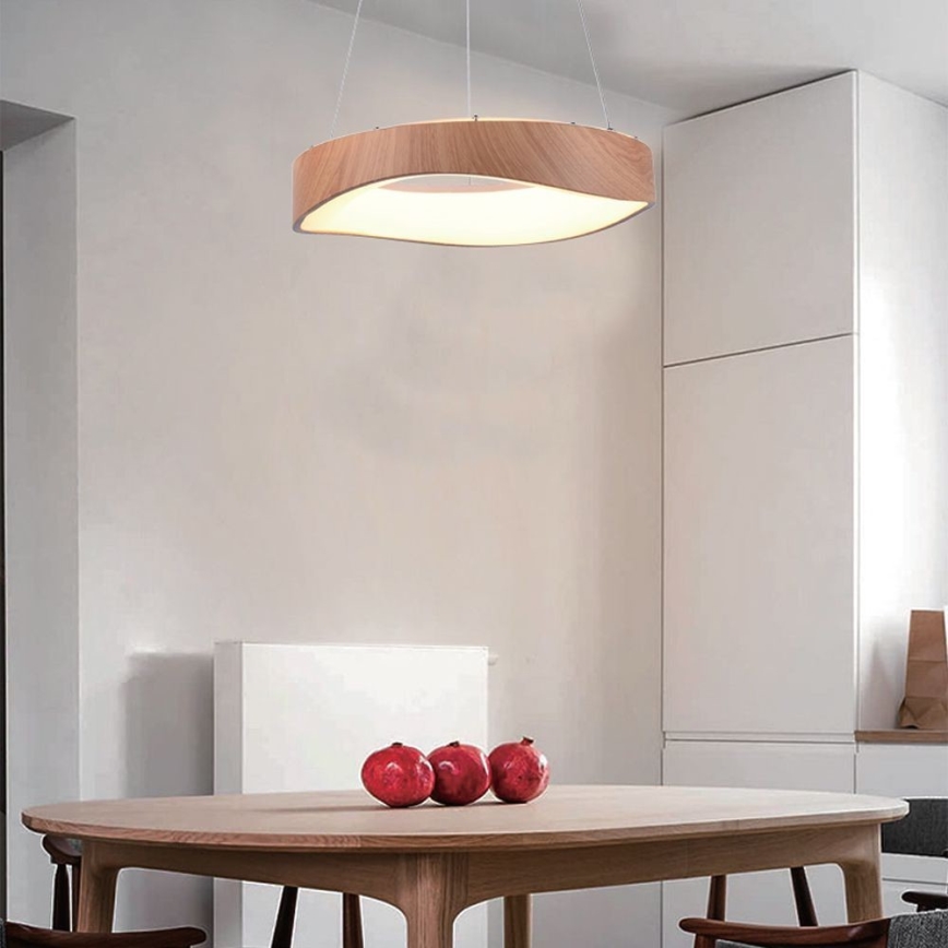 LED Hanglamp aan een koord LED/18W/230V 3000K ø 40 cm bruin