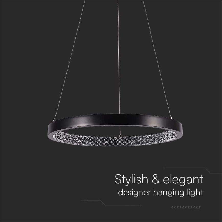 LED Hanglamp aan een koord LED/19W/230V 4000K zwart