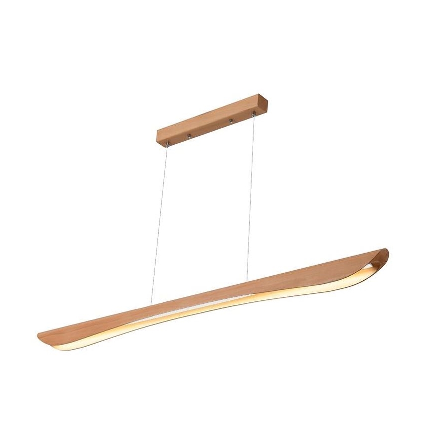 LED Hanglamp aan een koord LED/22W/230V 4000K 120 cm beuken/massief hout