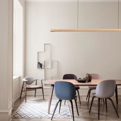 LED Hanglamp aan een koord LED/22W/230V 4000K 120 cm essehout/massief hout