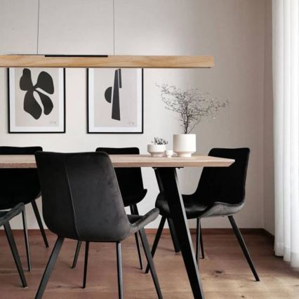 LED Hanglamp aan een koord LED/22W/230V 4000K 120 cm grenen/massief hout