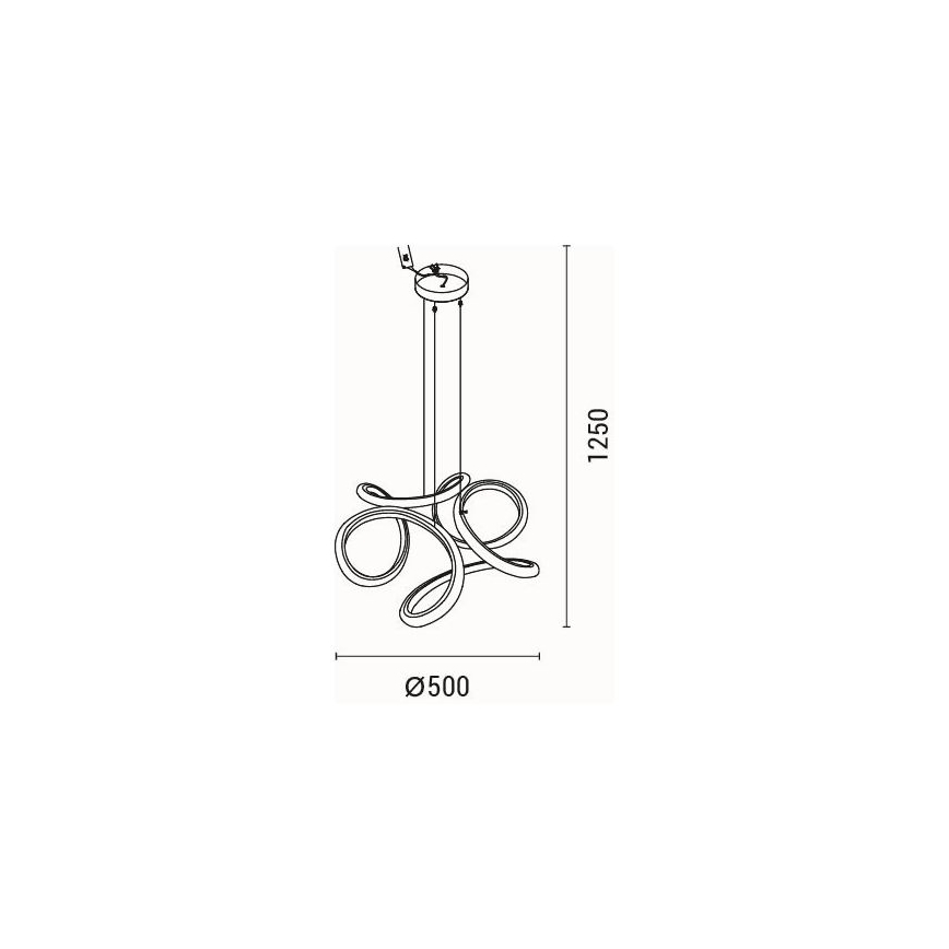 LED Hanglamp aan een koord LED/24W/230V 3000K 50x120 cm