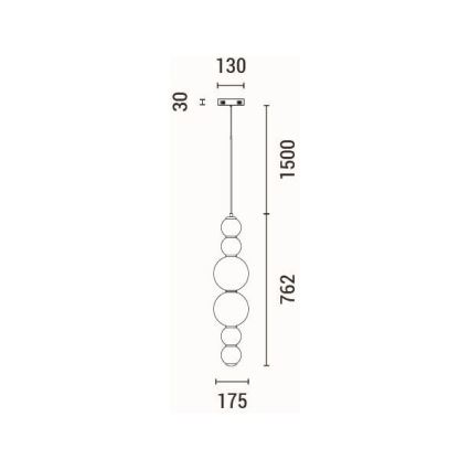 LED Hanglamp aan een koord LED/24W/230V 3000K