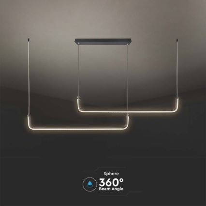 LED Hanglamp aan een koord LED/24W/230V 4000K zwart