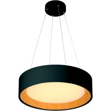 LED Hanglamp aan een koord LED/30W/230V 3000K diameter 45 cm zwart/eiken