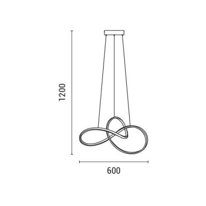 LED Hanglamp aan een koord LED/30W/230V 3000K