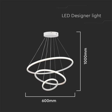 LED Hanglamp aan een koord LED/32W/230V 3000K wit