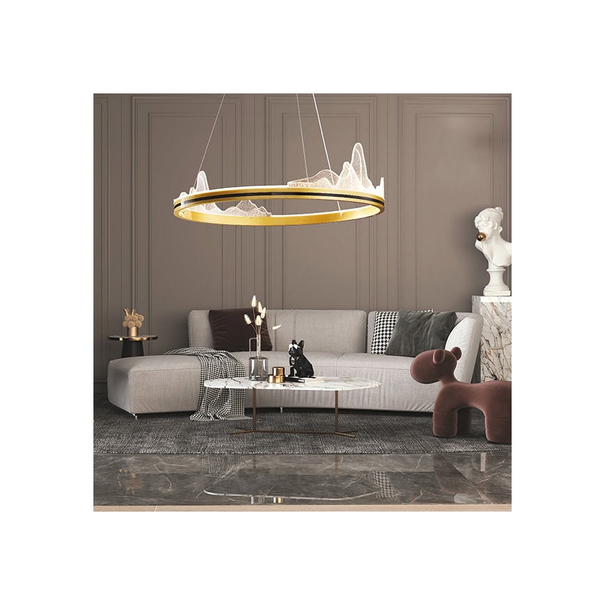 LED Hanglamp aan een koord LED/35W/230V 3000K goud