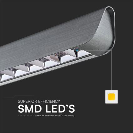 LED Hanglamp aan een koord LED/36W/230V 3000/4000/6400K antraciet