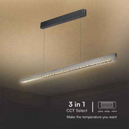 LED Hanglamp aan een koord LED/36W/230V 3000/4000/6400K antraciet