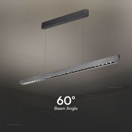 LED Hanglamp aan een koord LED/36W/230V 3000/4000/6400K antraciet