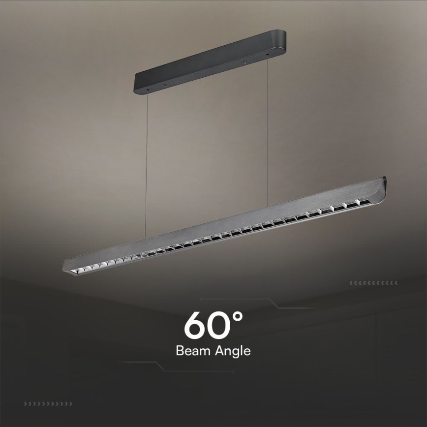 LED Hanglamp aan een koord LED/36W/230V 3000/4000/6400K antraciet