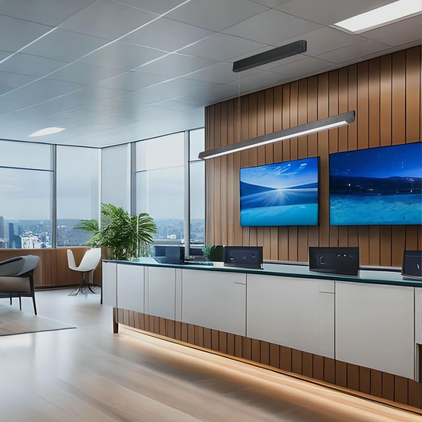 LED Hanglamp aan een koord LED/36W/230V 3000/4000/6400K antraciet
