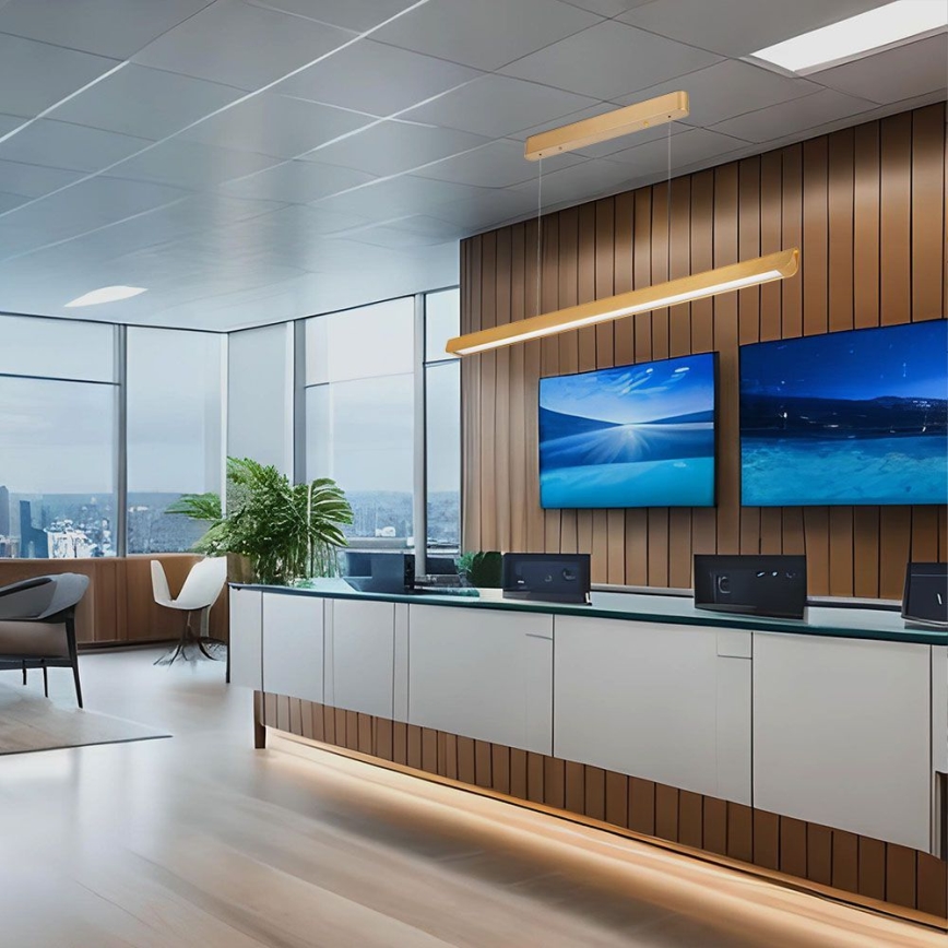 LED Hanglamp aan een koord LED/36W/230V 3000/4000/6400K goud