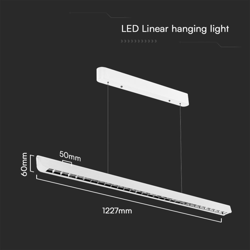 LED Hanglamp aan een koord LED/36W/230V 3000/4000/6400K wit