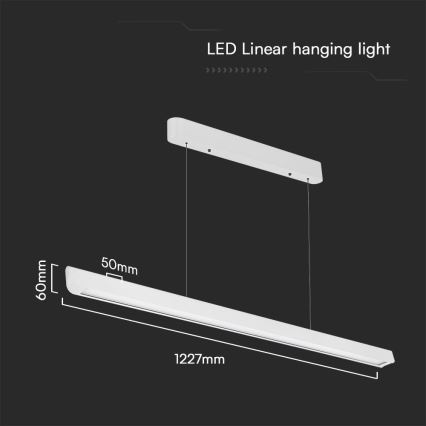 LED Hanglamp aan een koord LED/36W/230V 3000/4000/6400K wit