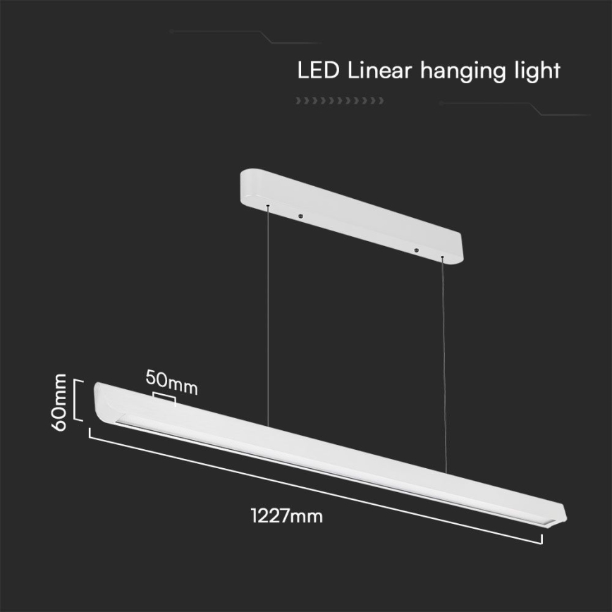 LED Hanglamp aan een koord LED/36W/230V 3000/4000/6400K wit