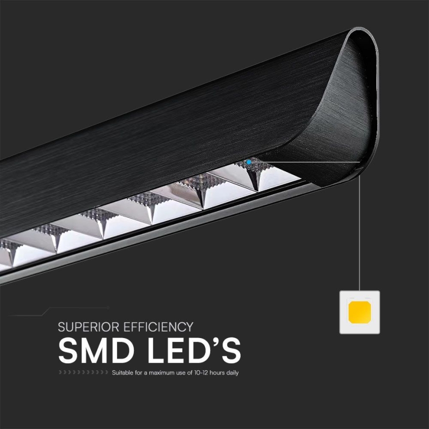 LED Hanglamp aan een koord LED/36W/230V 3000/4000/6400K zwart