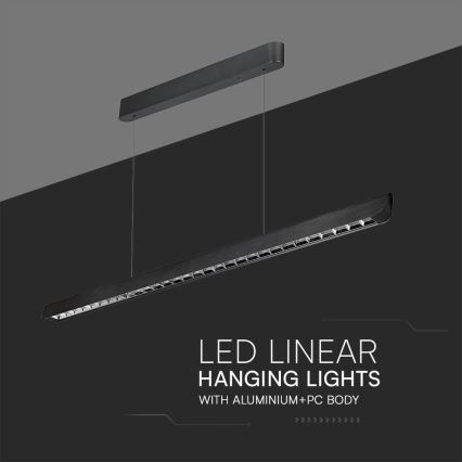 LED Hanglamp aan een koord LED/36W/230V 3000/4000/6400K zwart